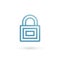 Secure lock logo icon design template elements