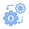 Secure management icon, with gear and lock, setting icon