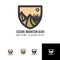 Secure Mountain Gear badge pin Logo template for adventure