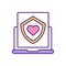 Secure online dating website RGB color icon.