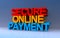 secure online payment on blue