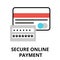 Secure online payment icon, for graphic and web design
