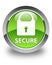 Secure (padlock icon) glossy green round button