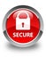Secure (padlock icon) glossy red round button