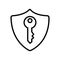 Secure password vector icon for web and mobile