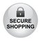 Secure shoping icon button