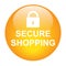 Secure shoping icon button