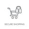 Secure shopping linear icon. Modern outline Secure shopping logo