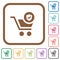 Secure shopping simple icons