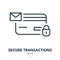 Secure Transactions Icon. Banking, Payment, Safety. Editable Stroke. Vector Icon