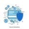 Secure transactions, money protection, financial security, online banking vector concept