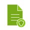 Secured document glyph color icon