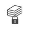 Secured Documents icon, Book with lock icon - Illustration