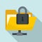 Secured folder icon, flat style