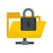 Secured folder icon, flat style