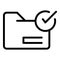 Secured folder icon outline vector. Data secure