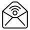 Secured mail icon outline vector. Online system