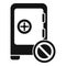 Secured metal case icon simple vector. Anti thief