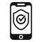 Secured mobile payment icon simple vector. Online pay