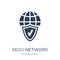Secured network icon. Trendy flat vector Secured network icon on