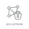 Secured network linear icon. Modern outline Secured network logo