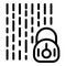 Secured personal files icon, outline style