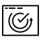 Secured refresh icon outline vector. Safety password