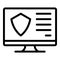 Secured register icon outline vector. Online user