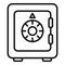 Secured safe icon outline vector. Lock code