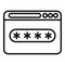 Secured surfing icon outline vector. Data code
