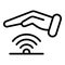 Secured wifi icon outline vector. Stop secure