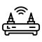 Secured wifi router icon outline vector. Antivirus data