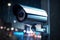 Securing the Urban Landscape Modern City Surveillance Camera Keeping Watch. created with Generative AI