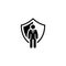 Security Agency Icon. Flat Design