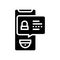 security application message glyph icon vector isolated illustration