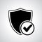 Security approval check icon. Digital protection and security data concept â€“ for stock