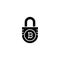 Security of bitcoin funds black icon concept. Security of bitcoin funds flat vector symbol, sign, illustration.