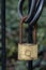 Security: Brass padlock with a long shackle.