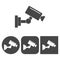 Security camera icon - vector icons set