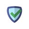 Security Check Icon, Shield Logotype, Protect Sign. Mark Approved Logo, Guard Symbol, System Privacy Set