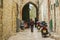 A security checkpoint at an exit from the TempleMount Jerusalem