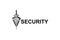Security company logotype with sword and shield. Protect defense concept icon. Vector illustration