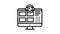 security computer application line icon animation