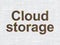 Security concept: Cloud Storage on fabric texture