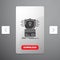 security, credit card, card, hacking, hack Glyph Icon in Carousal Pagination Slider Design & Red Download Button