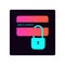 Security credit card simple isolated vector icon. Pay lock. Bank icon secure. Ð¡redit card vector icon. Bank security, card