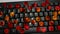 \'SECURITY\' - Dolly from Computer Keyboard with Orange-Tech Motion Background