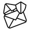 Security email icon, outline style