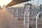 Security entrance gate - secured turnstiles before inspection at stadium