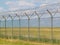 Security fence with barbedwire